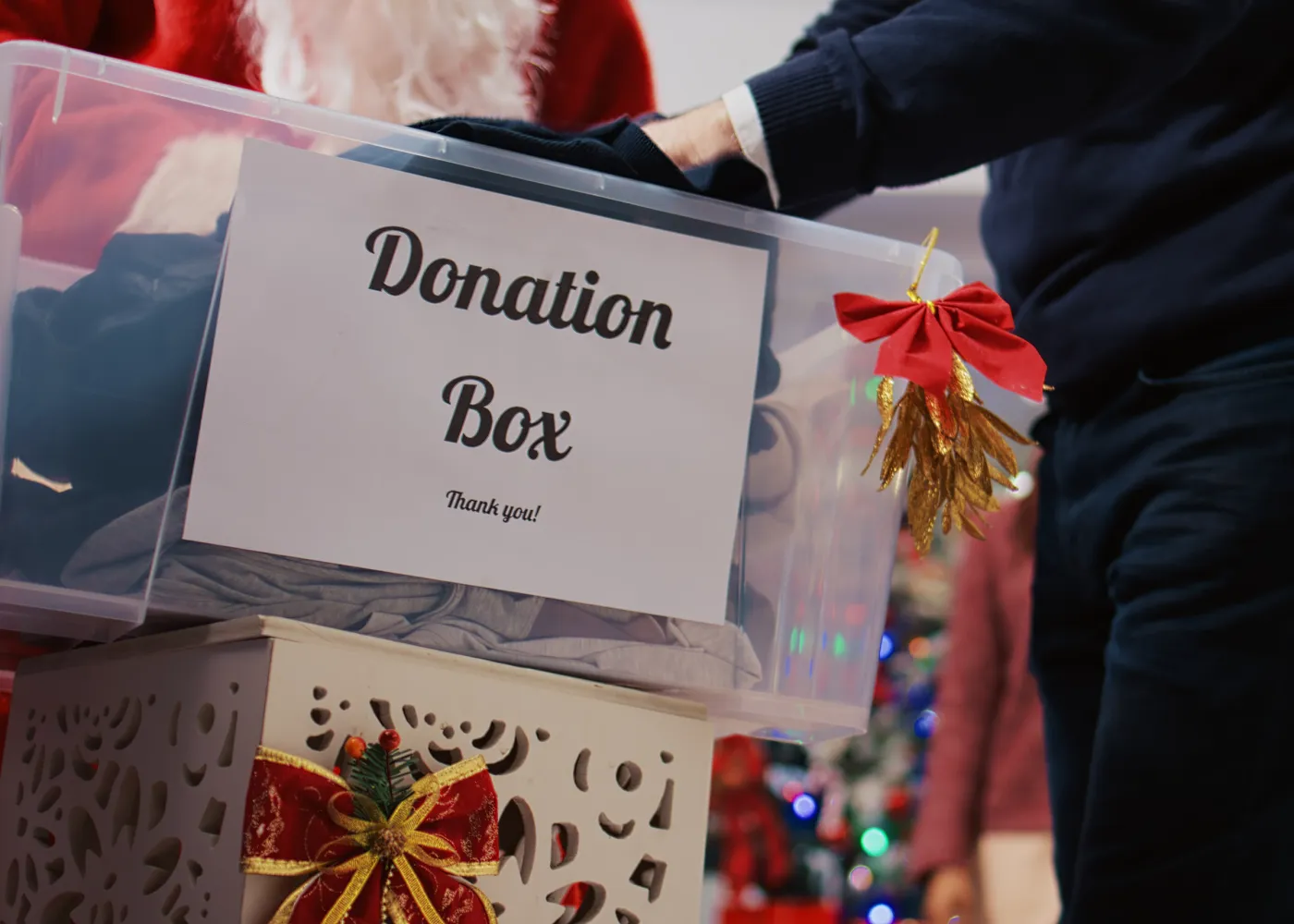 Holiday donation box