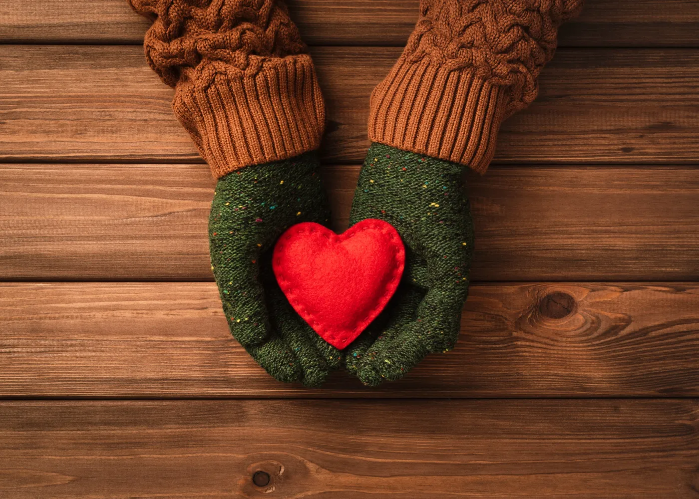 Hands holding a heart